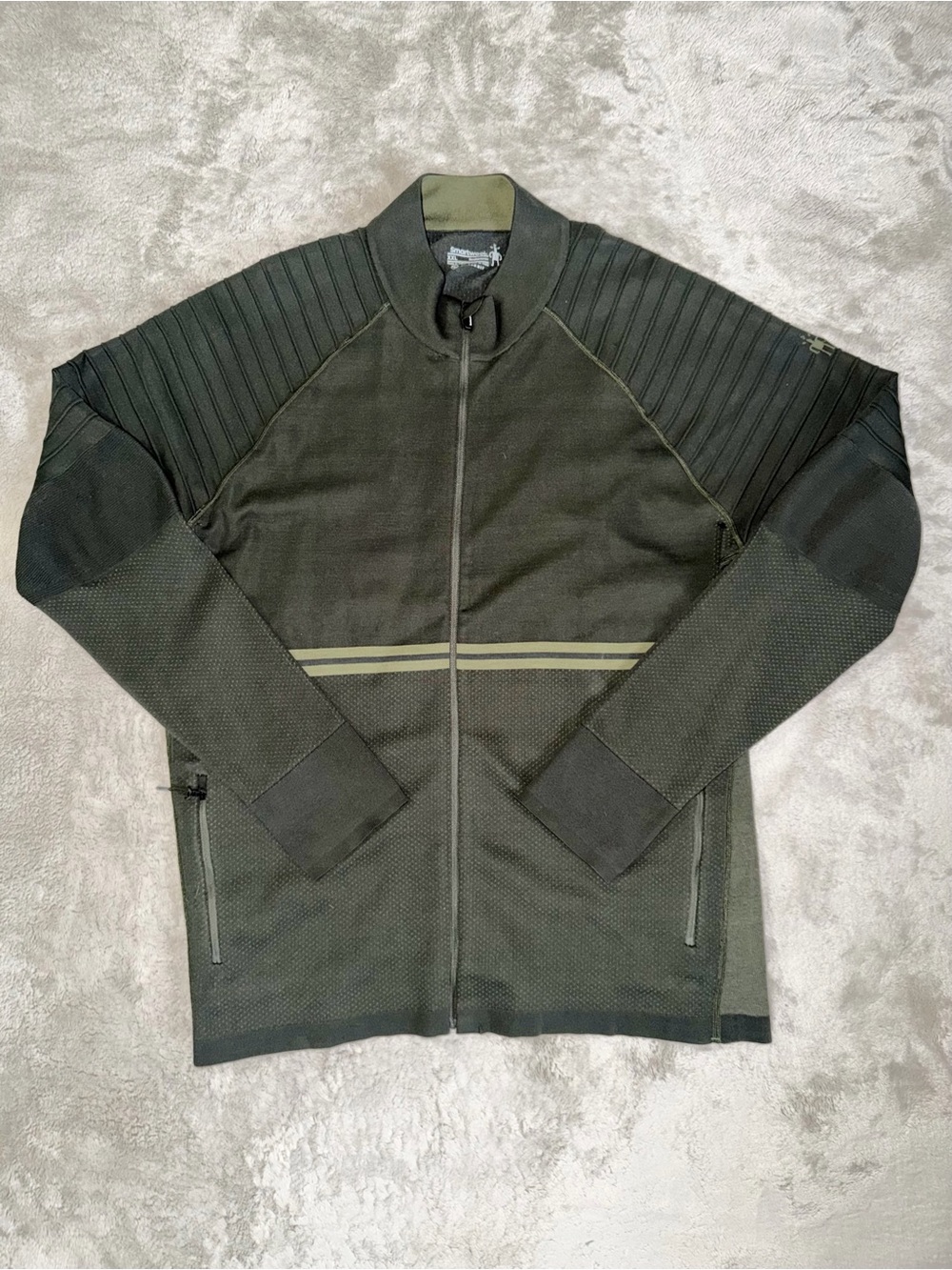 Smartwool Men’s Intraknit Merino Tech Full Zip Size 2XL In Green